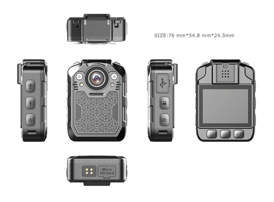 CMOS Sensor Police Body Camera 2500mAh SONY323 Beep Alert