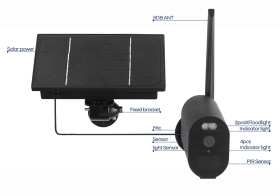 12000MAH 4G Wifi Security Camera PIR Alarm 3.6mm Lens Dome Security Camera
