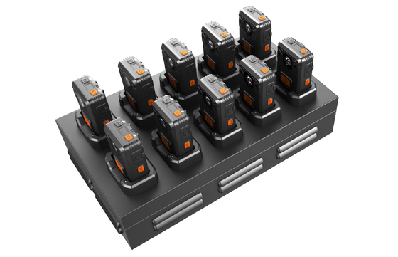 FCC Camera Docking Station Metal Frame 10 Ports Camera Charging Station