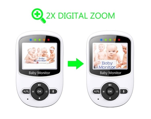 2.4 GHZ Wireless Baby Monitor 2.4 Inch Color LCD Display With Night Vision