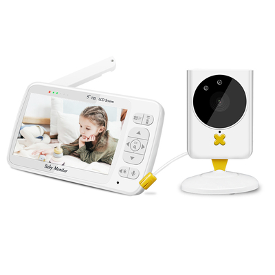 FHSS Wireless Digital Baby Monitor 5 Inch 720P Color Display Two Way Audio