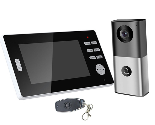 2.4GHz Wireless WIFI Video Doorbell 7inch HD LCD Supports Intercom Taking Photo