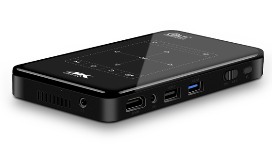Portable Mini DLP 4K Pocket Projector Decoding 3D Playback IR Control