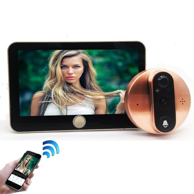 1080P Peephole WIFI Video Doorbell 5000mAH Battery IR CUT Automatic Switch