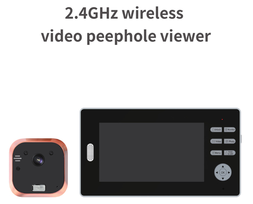 2.4GHz WIFI Video Doorbell 7inch High Definition LCD Peephole Video Doorbell