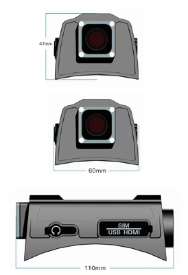 Spilt military Tactical Safety Helmet Camera Dual-Lens H.265 HDMI Waterproof