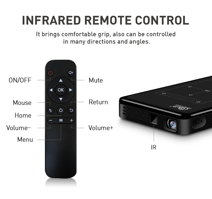30-120 Inch Mini Portable Projector For Home Theater And Outdoor Movies