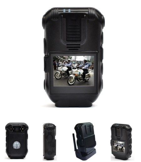 Black Infrared Police Wearing Body Cameras Ambarella Chipset For Evidence Recording