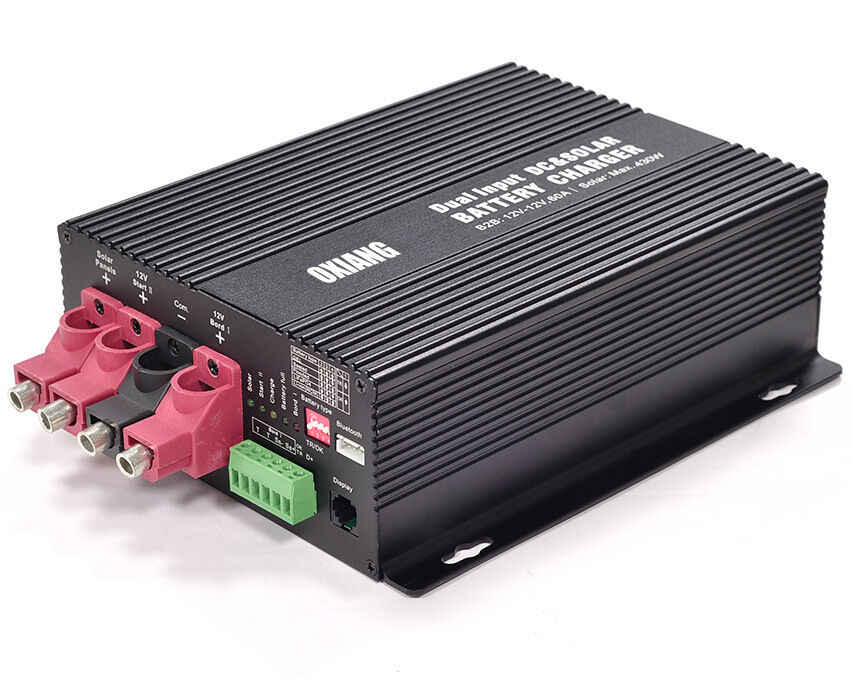2026 New 24V-24V B2B 50A MPPT 30A Dual Input DC and Solar Battery Charger