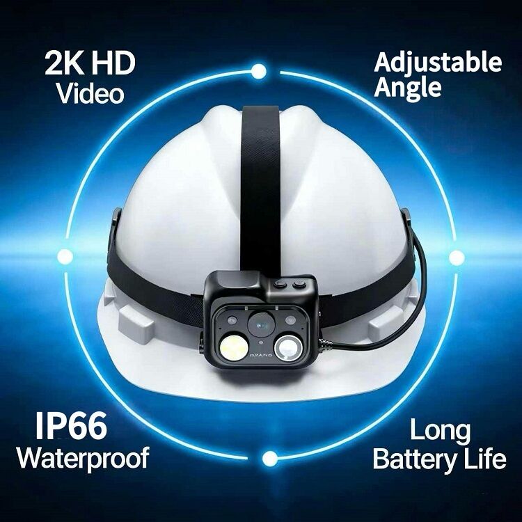 Safety Helmet Camera Featuring Nano SIM Card TF Card Storage Options LED Light and Support for Cluster PTT Intercom and AI Algorithms
