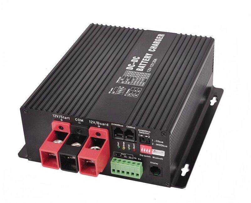 DC Battery Charger Offers Smart Bluetooth Control Dual Input Charging and Power Management for Various Battery Types