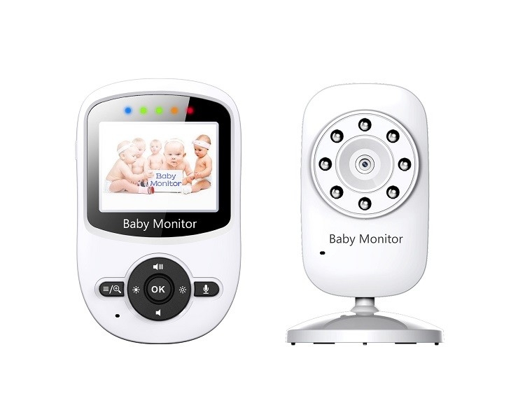 2.4 GHZ Wireless Baby Monitor 2.4 Inch Color LCD Display With Night Vision