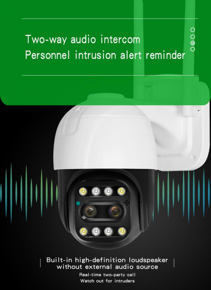 Wired WIFI Dual Lens Security Camera 1080P 2.0MP HD AI Recognition ...