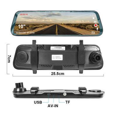 1080P 1O Inch Stream Media Dual Lens Car Video Dash Camera