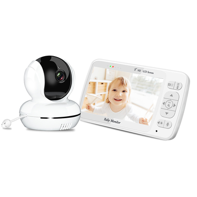Remote 2.4 GHZ Wireless Baby Monitor 5 Inch 720P Color Display Support VOX Mode